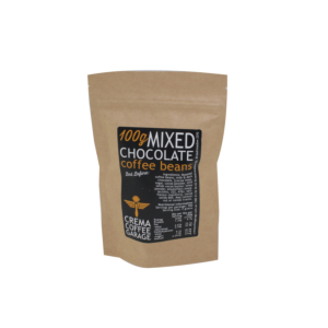 mixed chocolate coffee beans 
chocolate coated coffee beans 