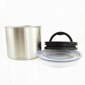 Airscape Classic 4 inch Coffee Canister - Brushed Silver