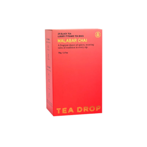 Tea Drop Malabar Chai Pyramid Tea Bag - Box 25