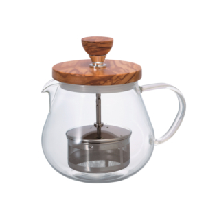 Hario Teaor Wood Tea Server 450ml teapot olive wood teapot glass teapot