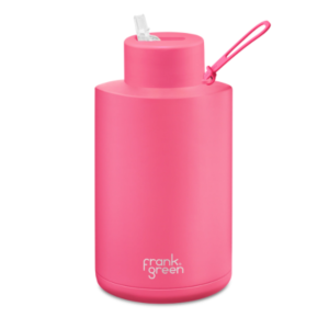 Frank Green Ceramic Reusable Bottle - 68oz/2,000ml - Neon Pink