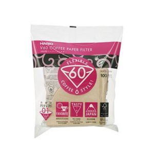 Hario V60 Paper Filters 1 Cup - Natural (100)