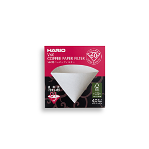 Hario V60 Paper Filter 1 Cup - 40 Sheets, Pour Over