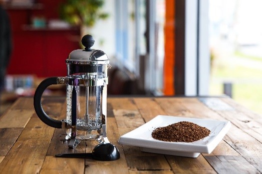 french press, step 1