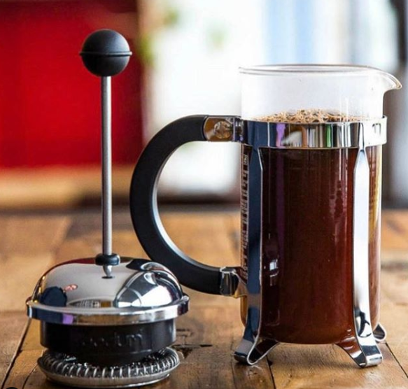 French Press at Crema Coffee Garage