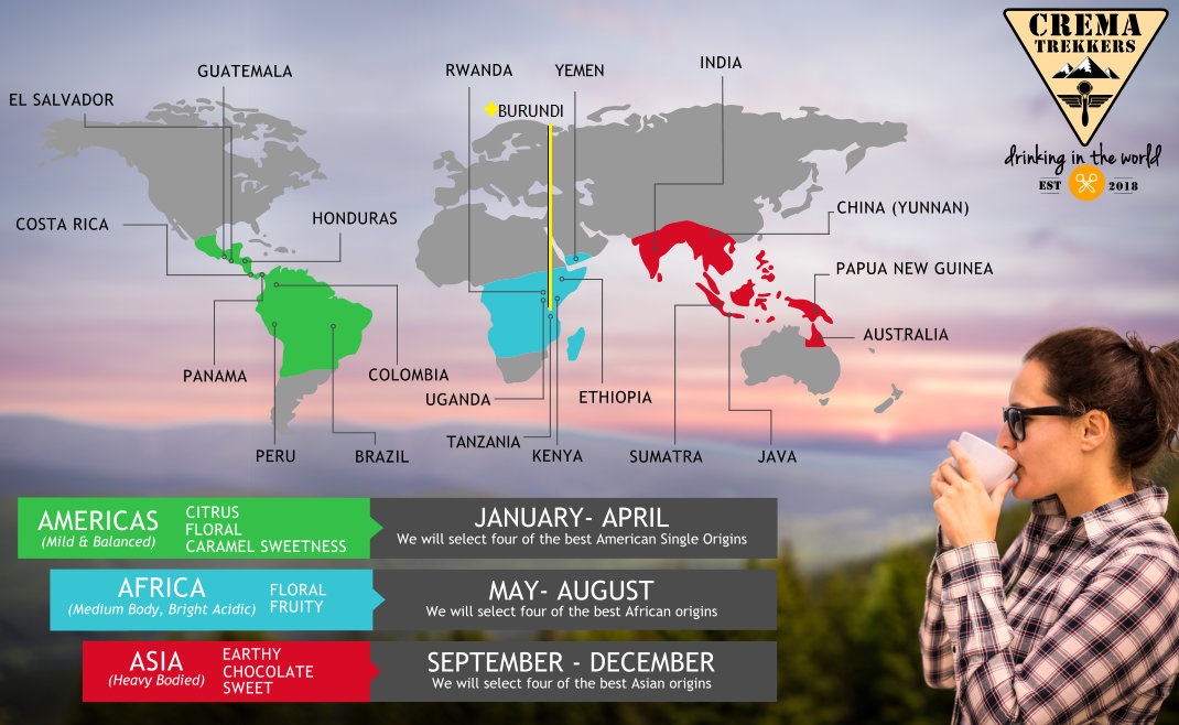 Crema Trekkers Map Burundi