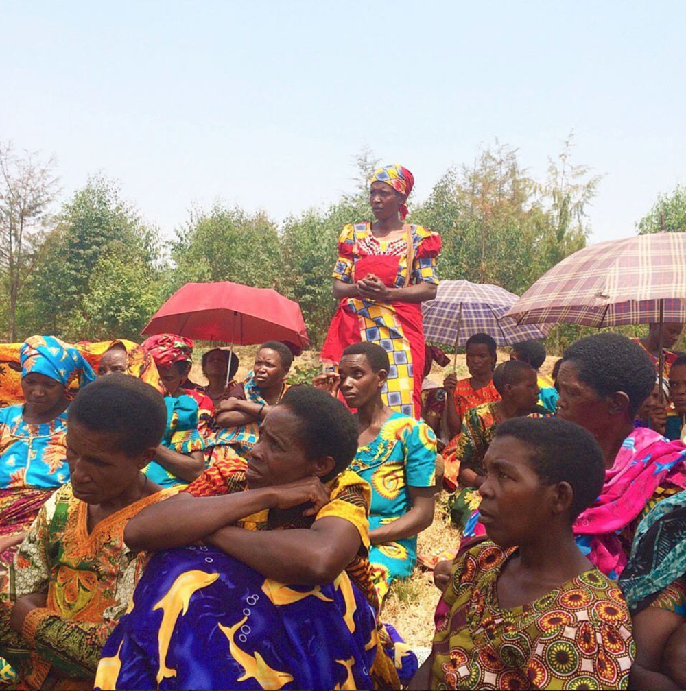 Rwandan Women Coffee Producers in their Kitenge; image by Aleida Stone