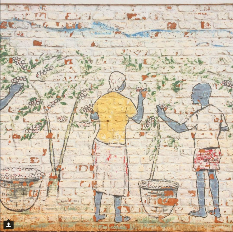 Artwork at Washing Station Rwanda; image by Aleida Stone