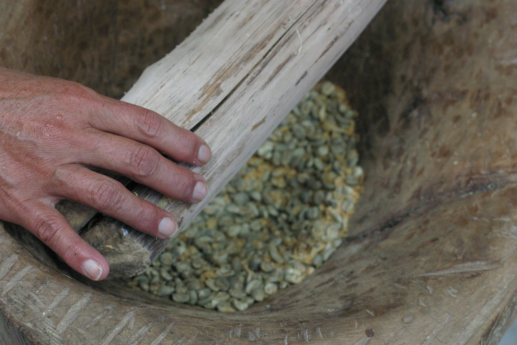 Traditional Green Bean Hulling in Colombia