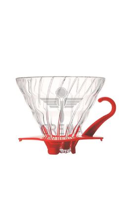 Hario V60 Dripper Glass Red 2 Cup