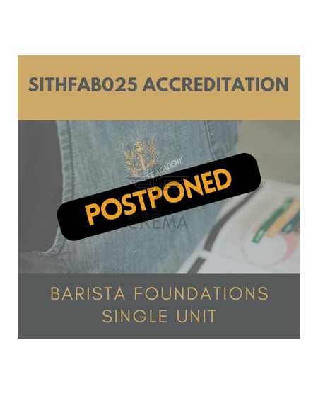 Barista Foundations - Accredited Training Single Unit