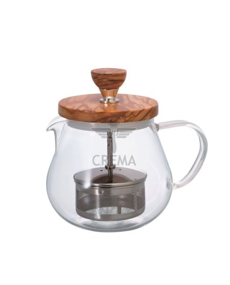 Hario Teaor Wood Tea Server 450ml teapot olive wood teapot glass teapot