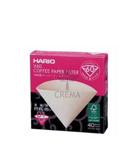 Hario V60 Paper Filter 1 Cup - Natural (40)