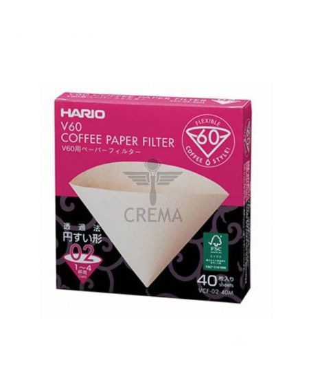 Hario V60 Paper Filter 2 Cup - Natural (40)