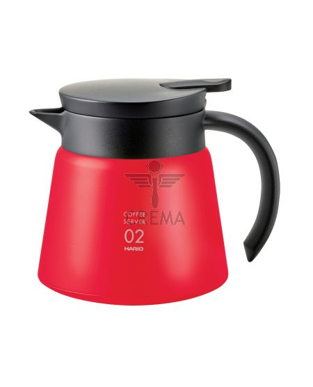 Hario V60 Insulated Stainless Server Red 600ml