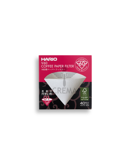 Hario V60 Paper Filter 1 Cup - 40 Sheets, Pour Over