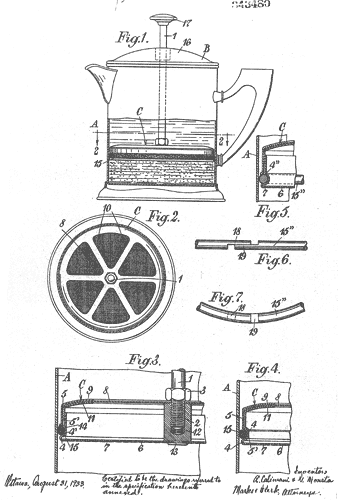 Calimani & Moneta French Press Patent 1929