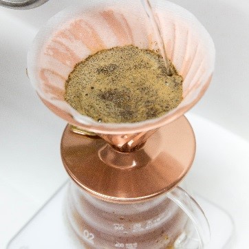 pour over, brewing guide, step 4